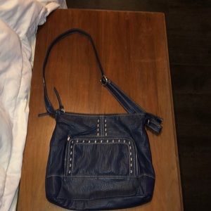 Blue cross body bag